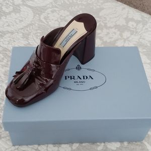 Prada burgundy loafers
